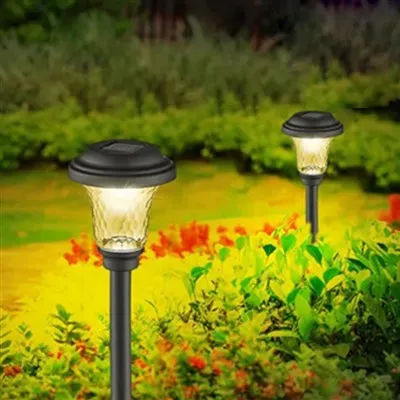 Zeshoekige lampenkap gazon zonne-staaklamp