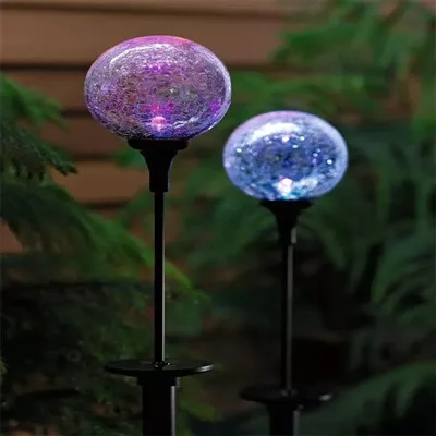 Zonne-licht gebarsten glazen bol LED-verlichting Buitenlicht